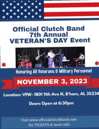Veterans Day Event feat Official Clutch Band