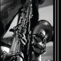 Ellington Hawk Saxophone Poster BW