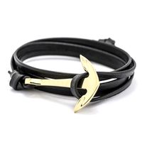 Anchor Bracelet - Black & Gold