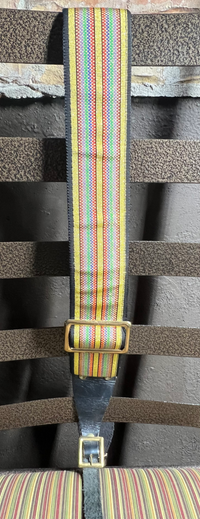 Guitar Strap- Gold Rainbow