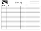 Piano Lesson Log Sheet