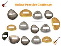 Guitar Practice Challenge Rock Path - Practice / Lesson Sheet