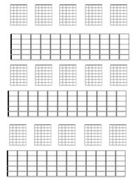 Guitar Chord & Scale Combination - Blank Sheet