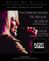 Kristine Mills sings the Great American Songbook at Bert's in Belfast