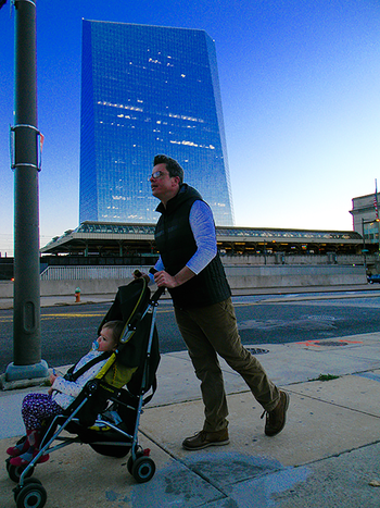 Brian and Uisce arrive in Philadelphia en route to NYC.  Photo:  Paddy Kelly
