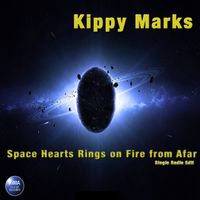 Space Hearts Rings on Fire From Afar by Kippy Marks