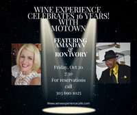 Amanda V and Ron Ivory performs Motown at the Wine Experience Cafe!  