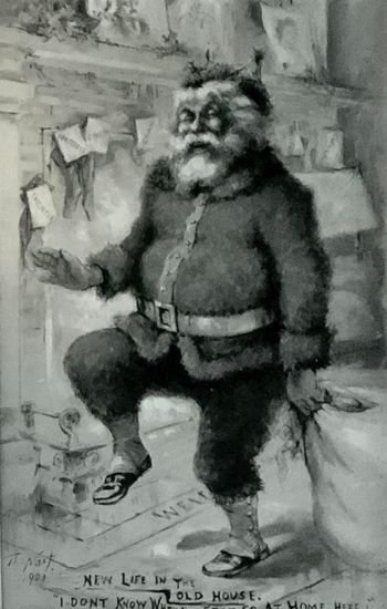 Thomas Nast - Santa Claus with Roosevelt Children's names on the stockings
