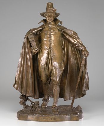 Augustus Saint-Gaudens - "Puritan" - Gift from military staff while governor - Dec. 31, 1900
