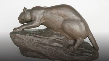 Edward Kemeys - "Still Hunt" - Done in 1883 Depicts a Panther hunting in Central Park
