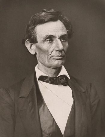 Lincoln probably taken in 1858 in Peoria, Illinois by Roderick Cole.  One of his favorites.
