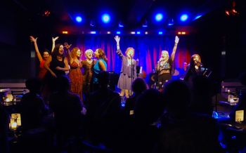 The gals of SSP with Janis Siegel of The Manhattan Transfer and Lauren Kinhan of New York Voices
