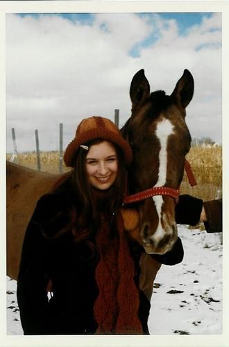 Banshie and me, when my hair was still brown!
