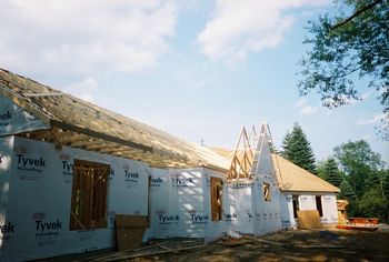 front of house with gable
