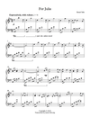 Sheet Music - For Julia - Solo Piano