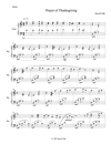 Sheet Music - Prayer of Thanksgiving - Piano and String Quartet