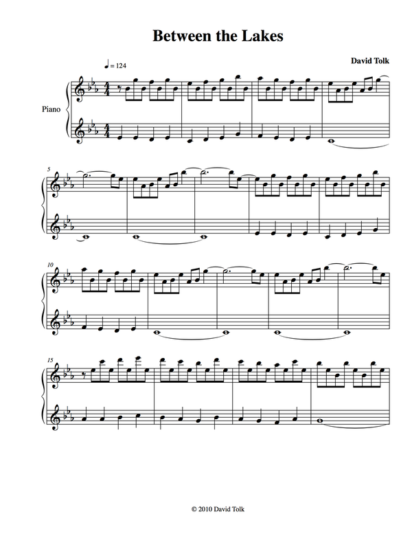 King Of The Hill Intro Sheet music for Piano (Solo)