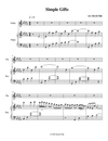 Sheet Music - Simple Gifts - Piano and Violin