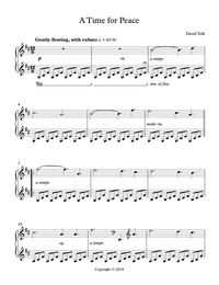 Sheet Music - A Time for Peace - Solo Piano