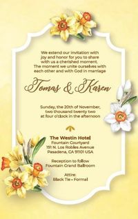 Tomas Elliott & Karen Samson's Wedding Reception