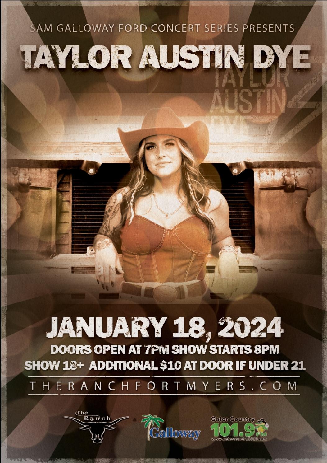 Taylor Austin Dye at The Ranch @ The Ranch - Jan 18, 2024, 7:00PM