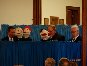 These guys are hams and so are the puppets.
