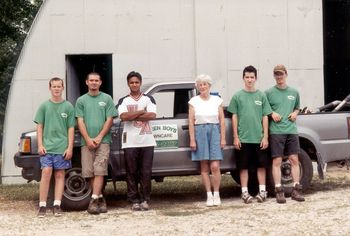 Jeremiah's original Green Boys LawnCare business, headquartered in St. Charles, MO. This picture was taken in 1999.
