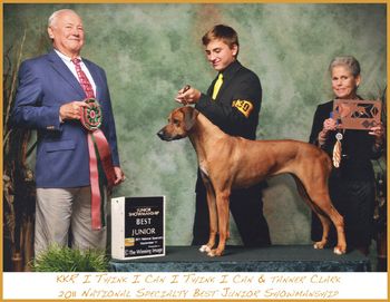 2011 Rapid City National Specialty Junior Champion with Tanner Clark
