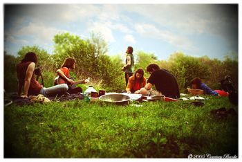 Picnic with Feathers: Kyle, Kurt & Shayna. Photo: Courtney Brooke
