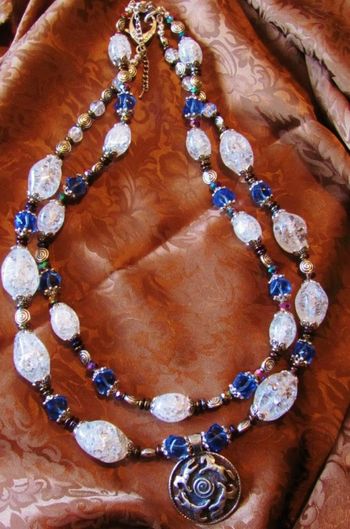 Photo#2, Handmade pewter pendant, quartz, crystals! $225.00
