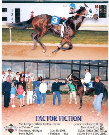 Factor Fiction (TB filly) By Native Factor
