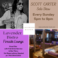 CHRISTMAS DAY - LAVENDER BISTRO FIRESIDE LOUNGE - SCOTT CARTER - SOLO SHOW - DANCE PARTY