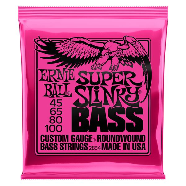 Ernie Ball 2834 Super Slinky Round Wound Electric Bass Strings (45-100)