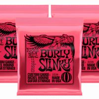 3 Packs of Ernie Ball 2226 Burly Slinky Guitar Strings (11-52)