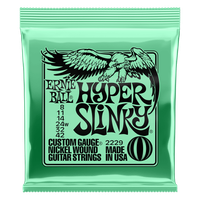 Ernie Ball 2229 Hyper Slinky Electric Guitar Strings, 8-42 