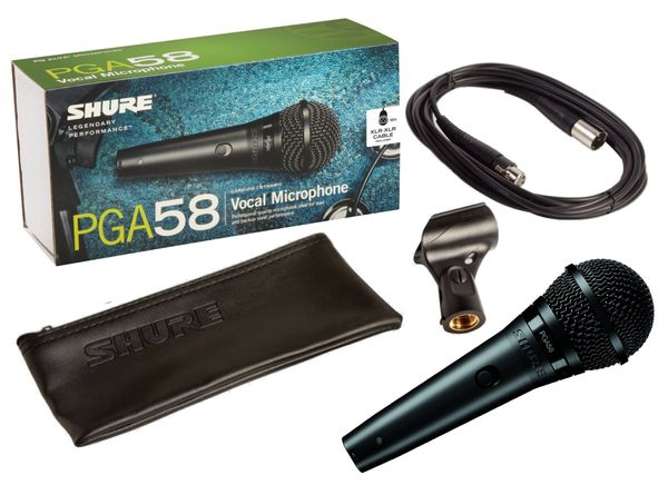 Shure PGA58 Cardioid Dynamic Vocal Microphone - LOADED BOMB STUDIOS