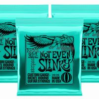 3 Packs of Ernie Ball 2626 Not Even Slinky Electric Guitar Strings, 12-56