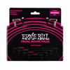 Ernie Ball P06224 Pedal Board Pack Flat Ribbon Patch Cable Kit (10 count)