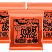 3 Packs of Ernie Ball 2215 Skinny Top Heavy Bottom Electric Guitar Strings (10-52)