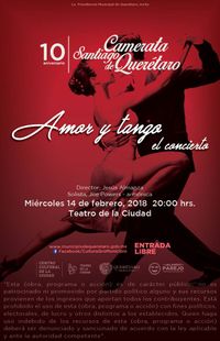Amor y Tango Concert, guest w/ La Camerata de Santiago de Querétaro