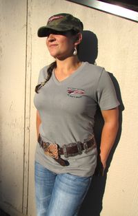 Women's V-neck - Medium Grey