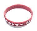 Rosary Wristband -  Maroon & White