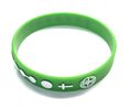 Rosary Wristband - Green and White - 400 pack