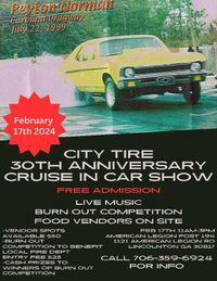 PUBLIC - CITY TIRE 30th Anniversary Cruise-In 