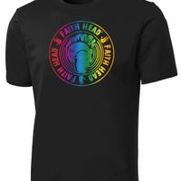 Faith Head Hologram Logo T-shirt Black