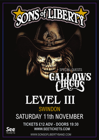 Sons of Liberty plus special guests Gallows Circus at Level 3