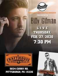 Billy Gilman with special guest Justin Fabus 