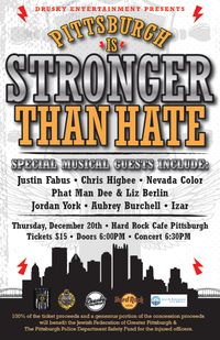 Pittsburgh Is Stronger Than Hate Benefit Concert 