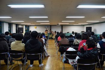 Ministering to a Youth Group at a large Church.
