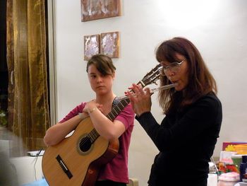 Playing Amy's crystal flute in Israel. She would be blessed.
